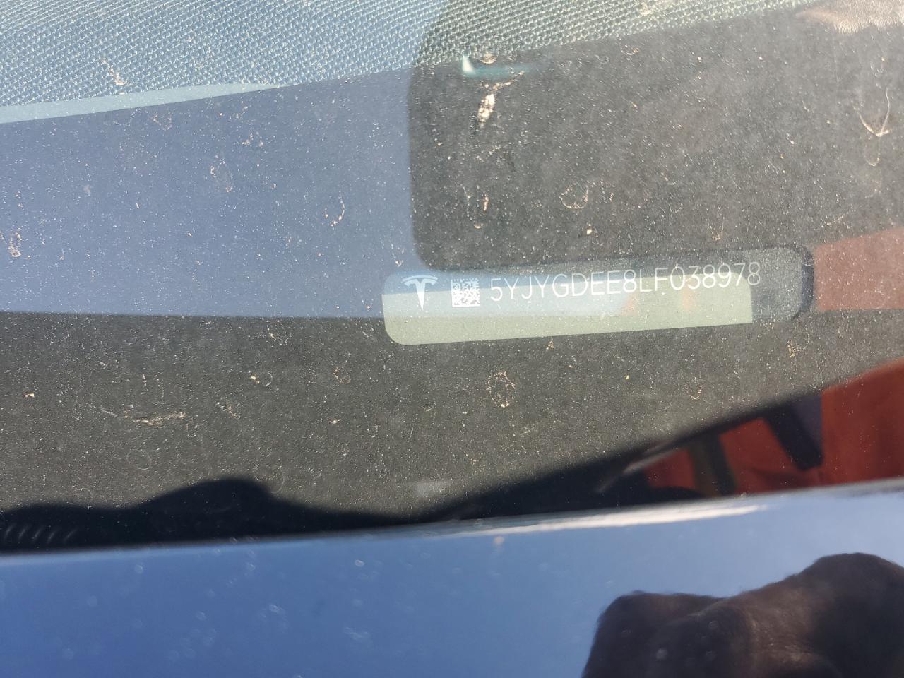 2020 Tesla Model Y VIN: 5YJYGDEE8LF038978 Lot: 89614515