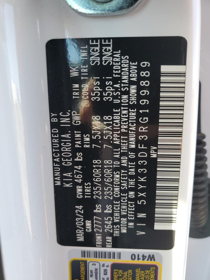 2024 Kia Sportage Ex VIN: 5XYK33DF3RG199889 Lot: 85591335