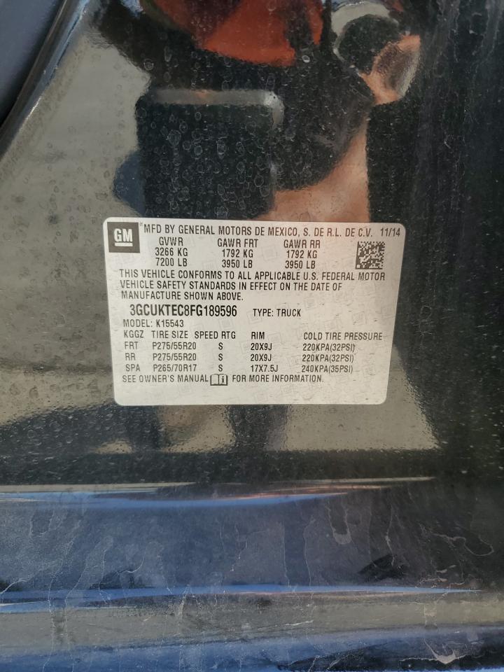 2015 Chevrolet Silverado K1500 High Country VIN: 3GCUKTEC8FG189596 Lot: 82331285