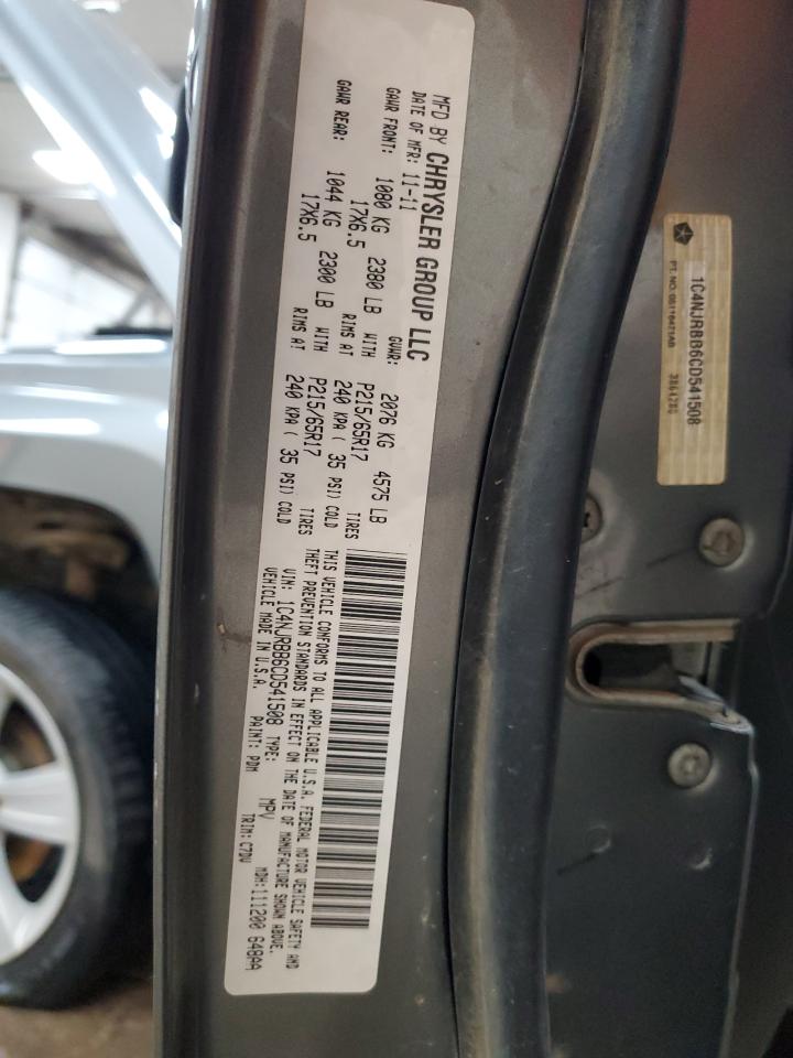 2012 Jeep Patriot Sport VIN: 1C4NJRBB6CD541508 Lot: 85162815