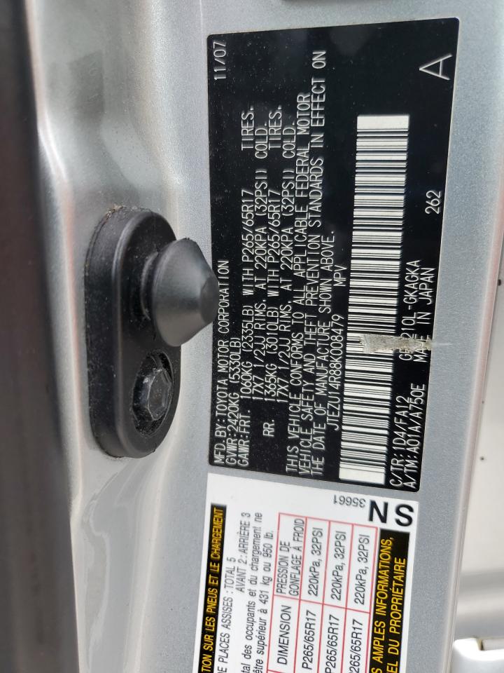 2008 Toyota 4Runner Sr5 VIN: JTEZU14R88K008479 Lot: 85528985