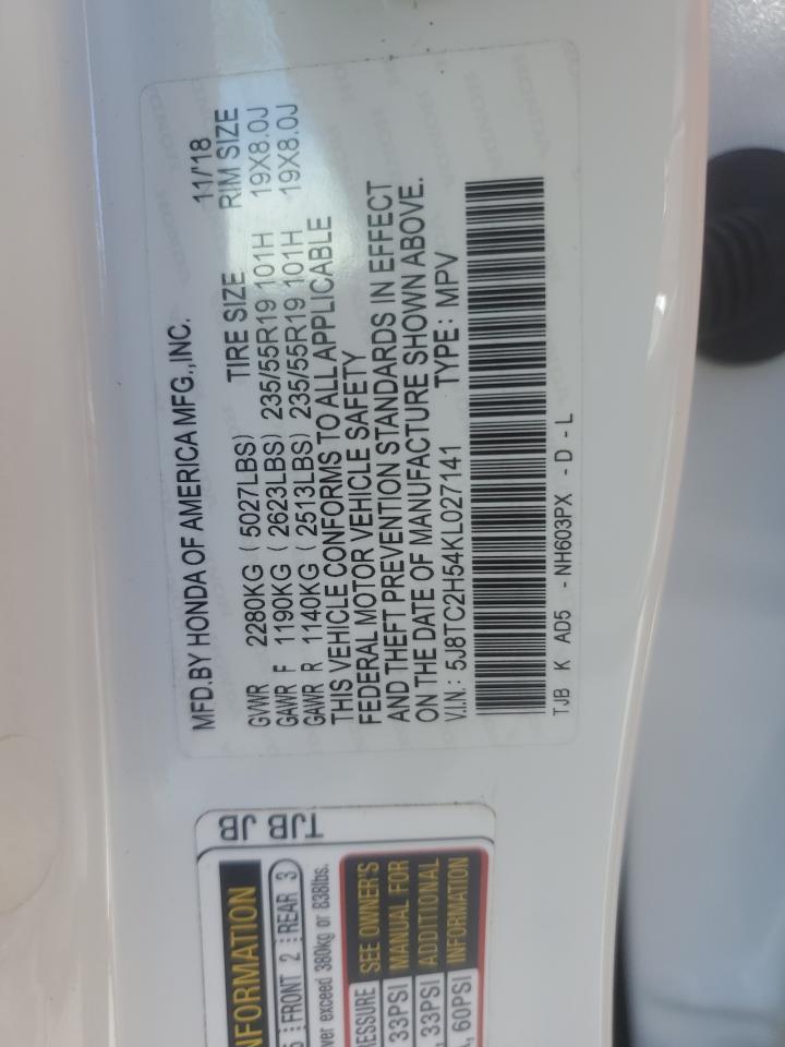 2019 Acura Rdx Technology VIN: 5J8TC2H54KL027141 Lot: 82304015