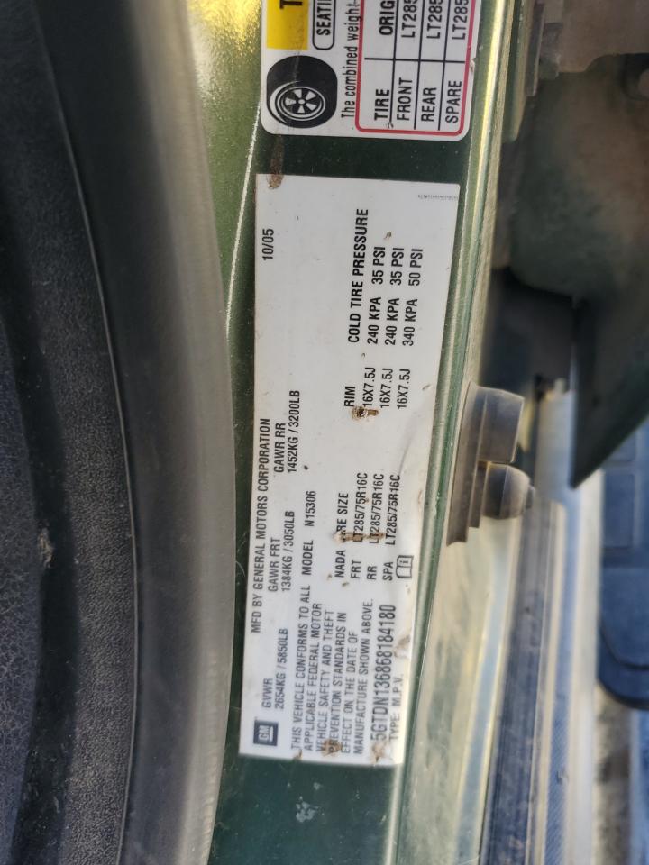 2006 Hummer H3 VIN: 5GTDN136868184180 Lot: 89913605