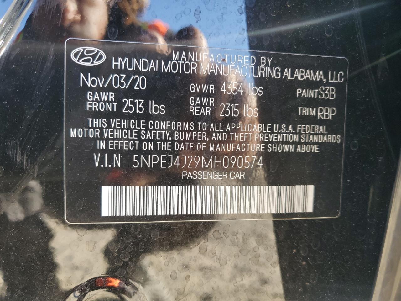 2021 Hyundai Sonata Sel Plus VIN: 5NPEJ4J29MH090574 Lot: 82224265