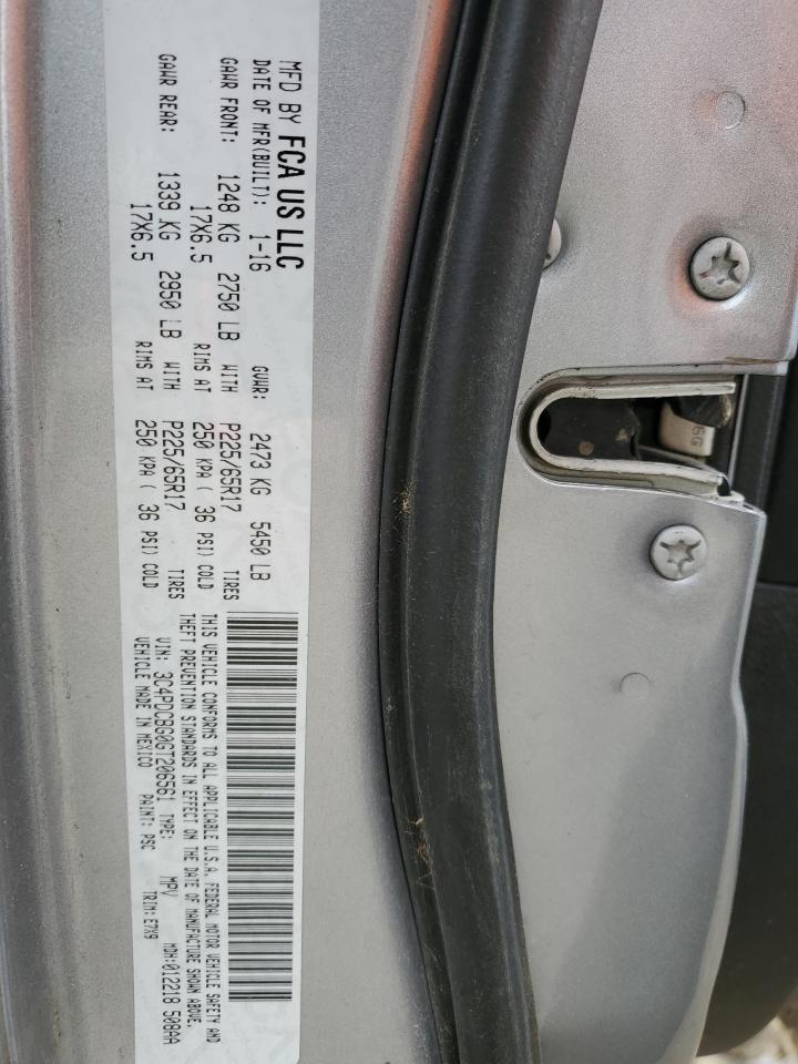 2016 Dodge Journey Sxt VIN: 3C4PDCBG0GT206561 Lot: 87235685