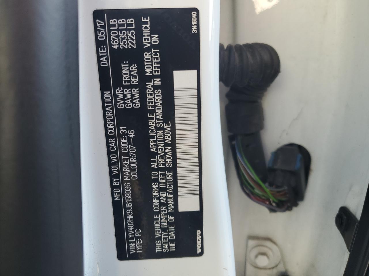 2018 Volvo S60 Premier VIN: LYV402HK9JB158036 Lot: 86092765