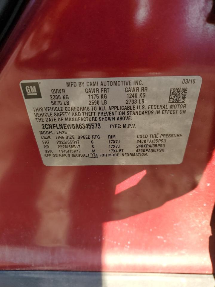 2010 Chevrolet Equinox Lt VIN: 2CNFLNEW5A6345573 Lot: 84739995