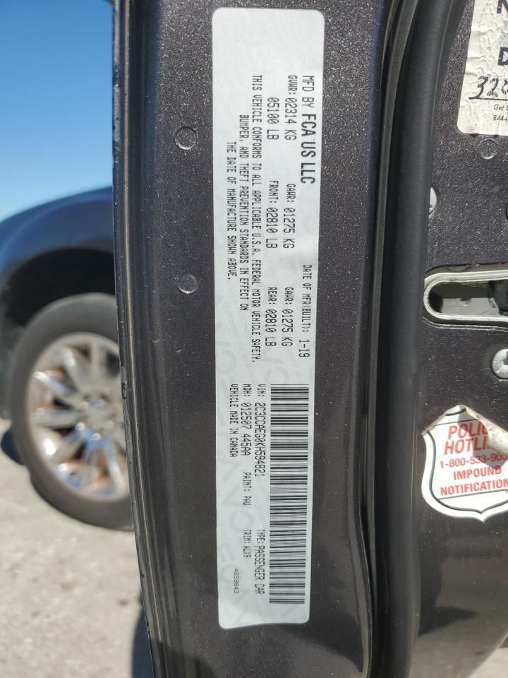 2019 Chrysler 300 Limited VIN: 2C3CCAEG0KH594821 Lot: 86301495