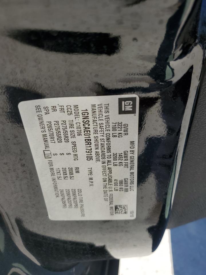 2011 Chevrolet Tahoe C1500 Ls VIN: 1GNSCAE01BR179105 Lot: 86249295