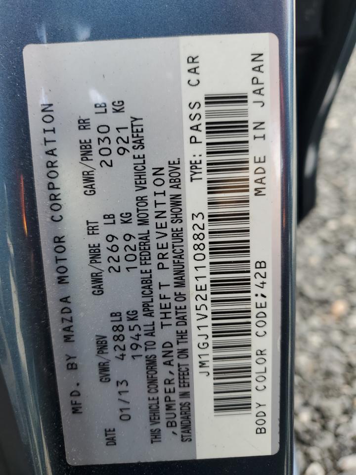 2014 Mazda 6 Touring VIN: JM1GJ1V52E1108823 Lot: 85183055