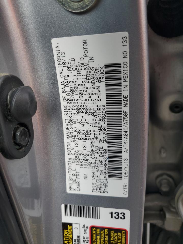 2014 Toyota Tacoma Double Cab Long Bed VIN: 3TMMU4FN5EM063700 Lot: 86124275