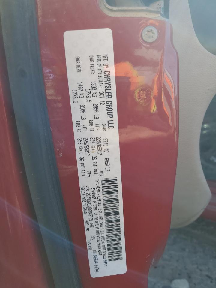 2013 Dodge Grand Caravan Sxt VIN: 2C4RDGCG1DR607789 Lot: 84807015