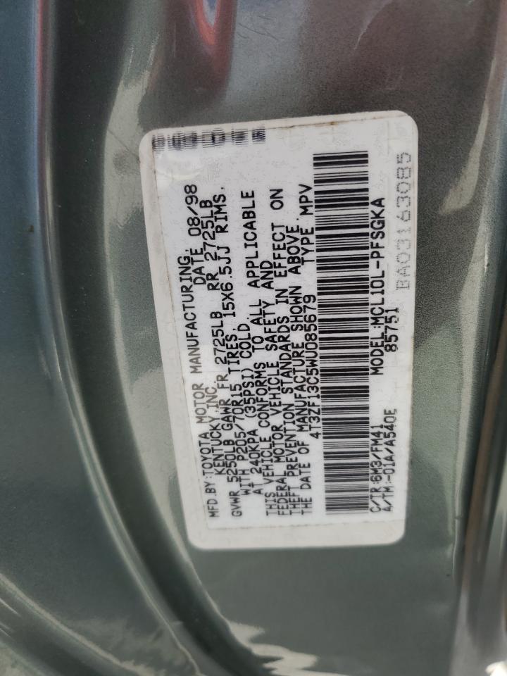 1998 Toyota Sienna Le VIN: 4T3ZF13C5WU085679 Lot: 83759715