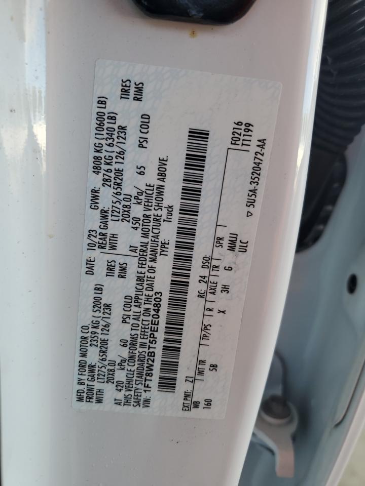 2023 Ford F250 Super Duty VIN: 1FT8W2BT5PEE04803 Lot: 85335595
