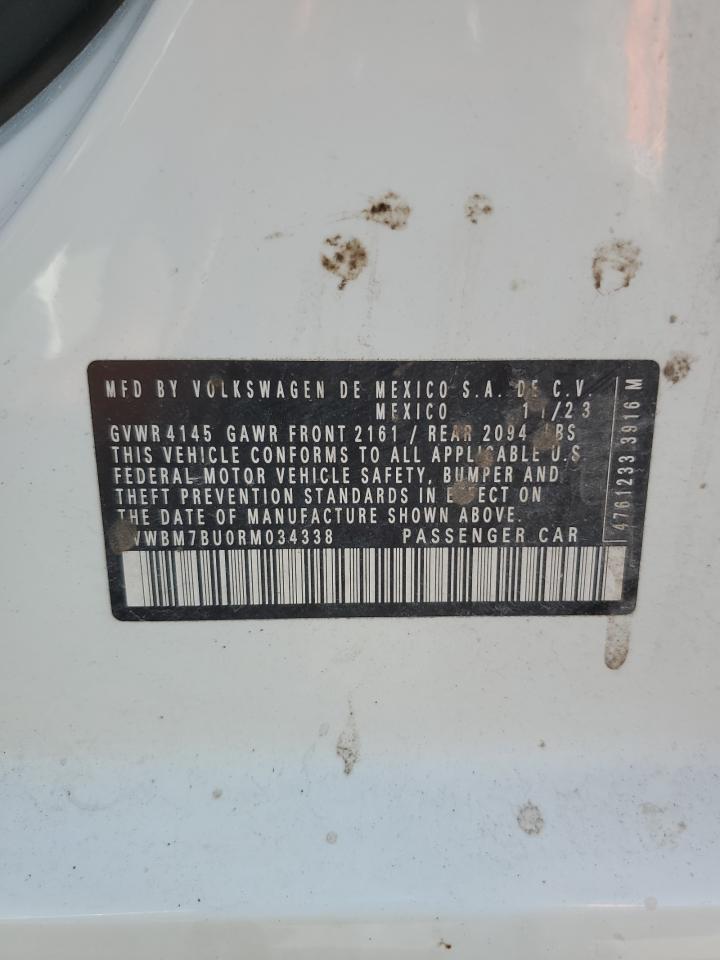 2024 Volkswagen Jetta Sport VIN: 3VWBM7BU0RM034338 Lot: 81816325