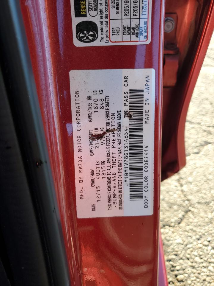 2016 Mazda 3 Touring VIN: JM1BM1V78G1314654 Lot: 85893455