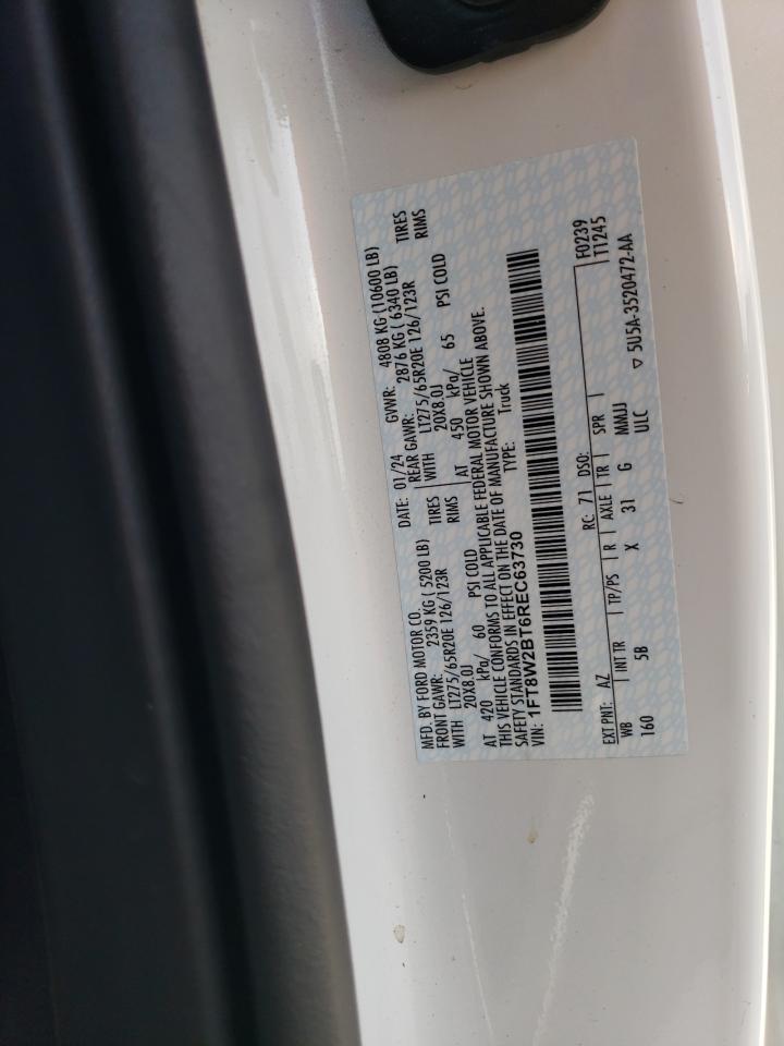 2024 Ford F250 Super Duty VIN: 1FT8W2BT6REC63730 Lot: 82568785