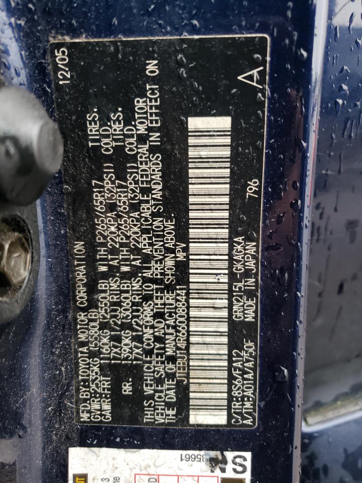 2006 Toyota 4Runner Sr5 VIN: JTEBU14R660088441 Lot: 81875065