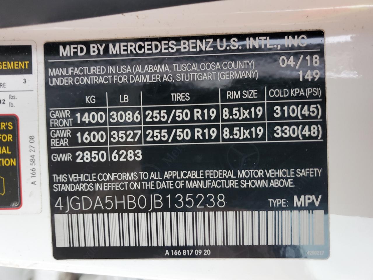 2018 Mercedes-Benz Gle 350 4Matic VIN: 4JGDA5HB0JB135238 Lot: 90108455