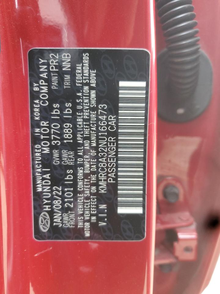 2022 Hyundai Venue Sel VIN: KMHRC8A32NU166473 Lot: 91032235