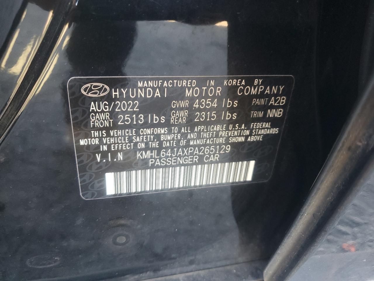 2023 Hyundai Sonata Sel VIN: KMHL64JAXPA265129 Lot: 85676265