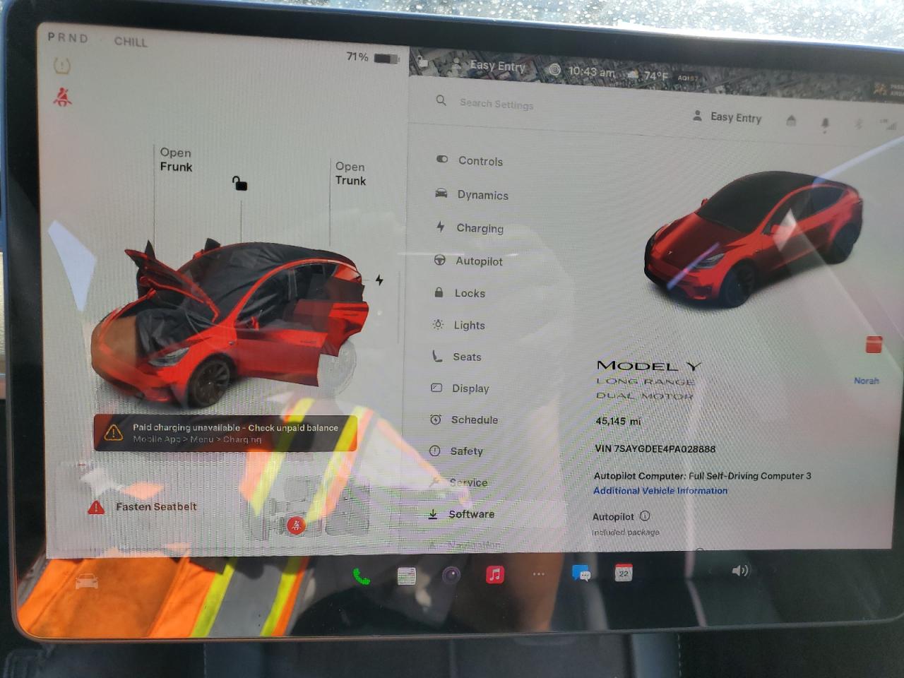 2023 Tesla Model Y VIN: 7SAYGDEE4PA028888 Lot: 89461655