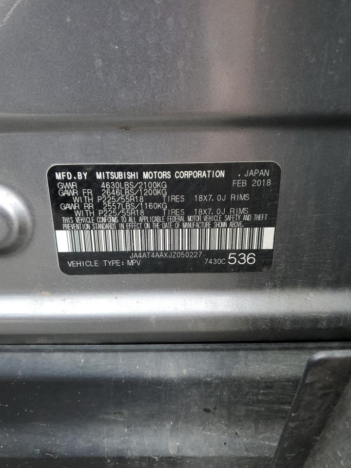 2018 Mitsubishi Eclipse Cross Le VIN: JA4AT4AAXJZ050227 Lot: 82591305