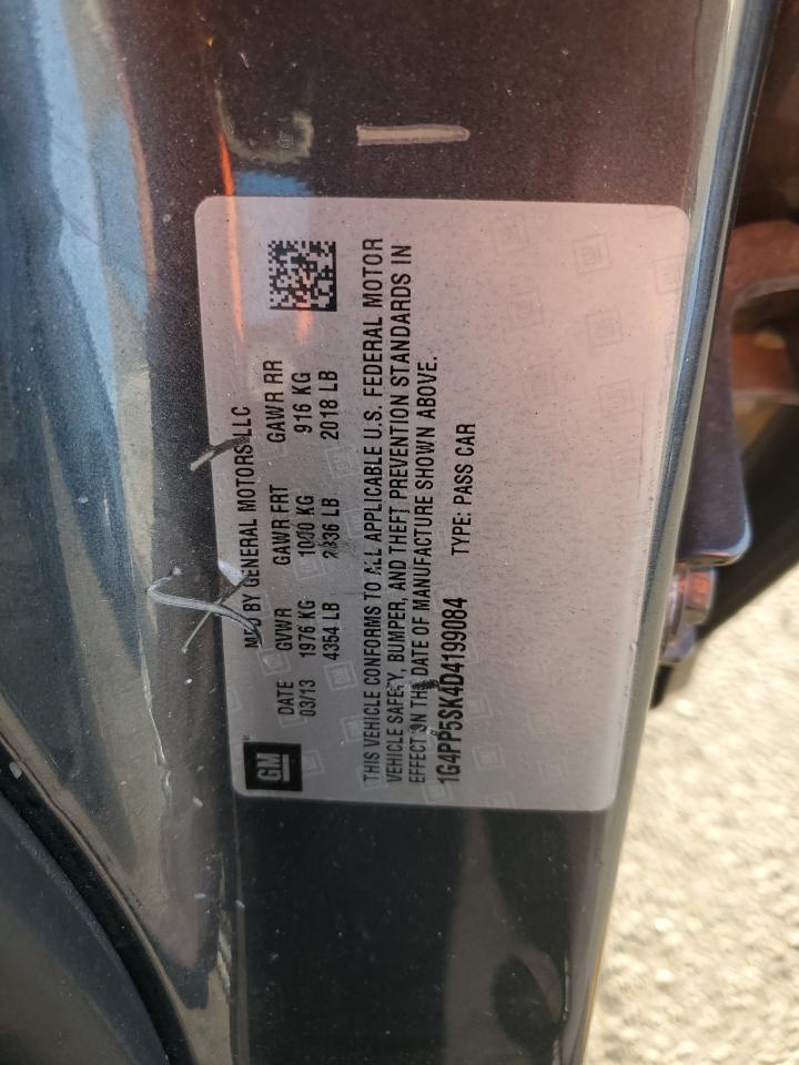 2013 Buick Verano VIN: 1G4PP5SK4D4199084 Lot: 84521795