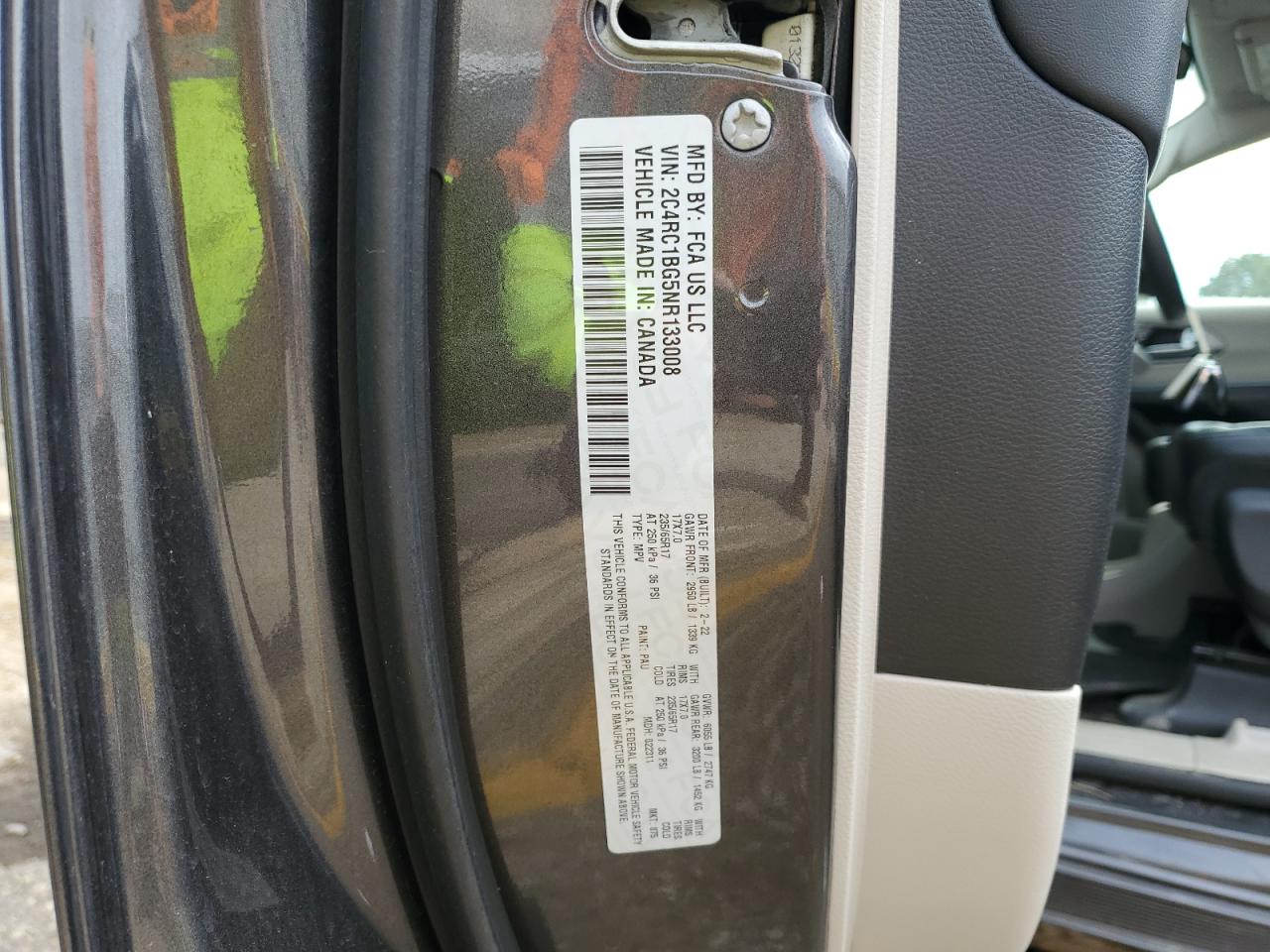 2022 Chrysler Pacifica Touring L VIN: 2C4RC1BG5NR133008 Lot: 85194545