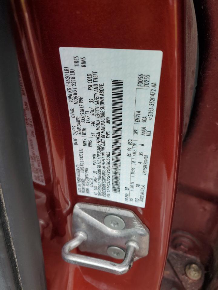 2016 Ford Escape Se VIN: 1FMCU0G72GUB05383 Lot: 90872095