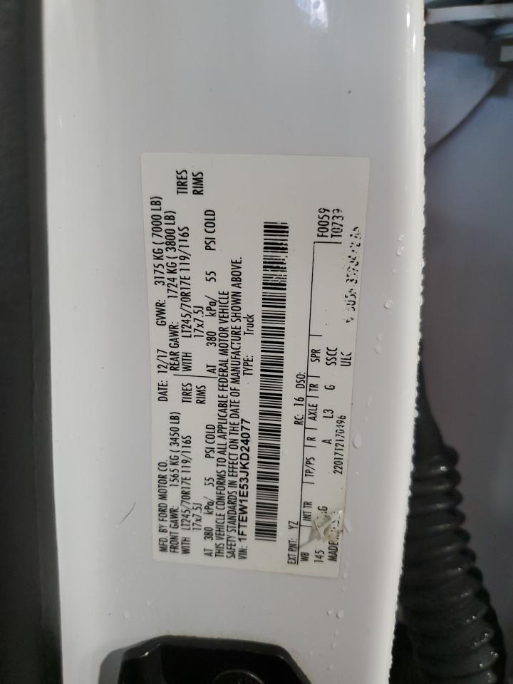 2018 Ford F150 Supercrew VIN: 1FTEW1E53JKD24077 Lot: 85079395