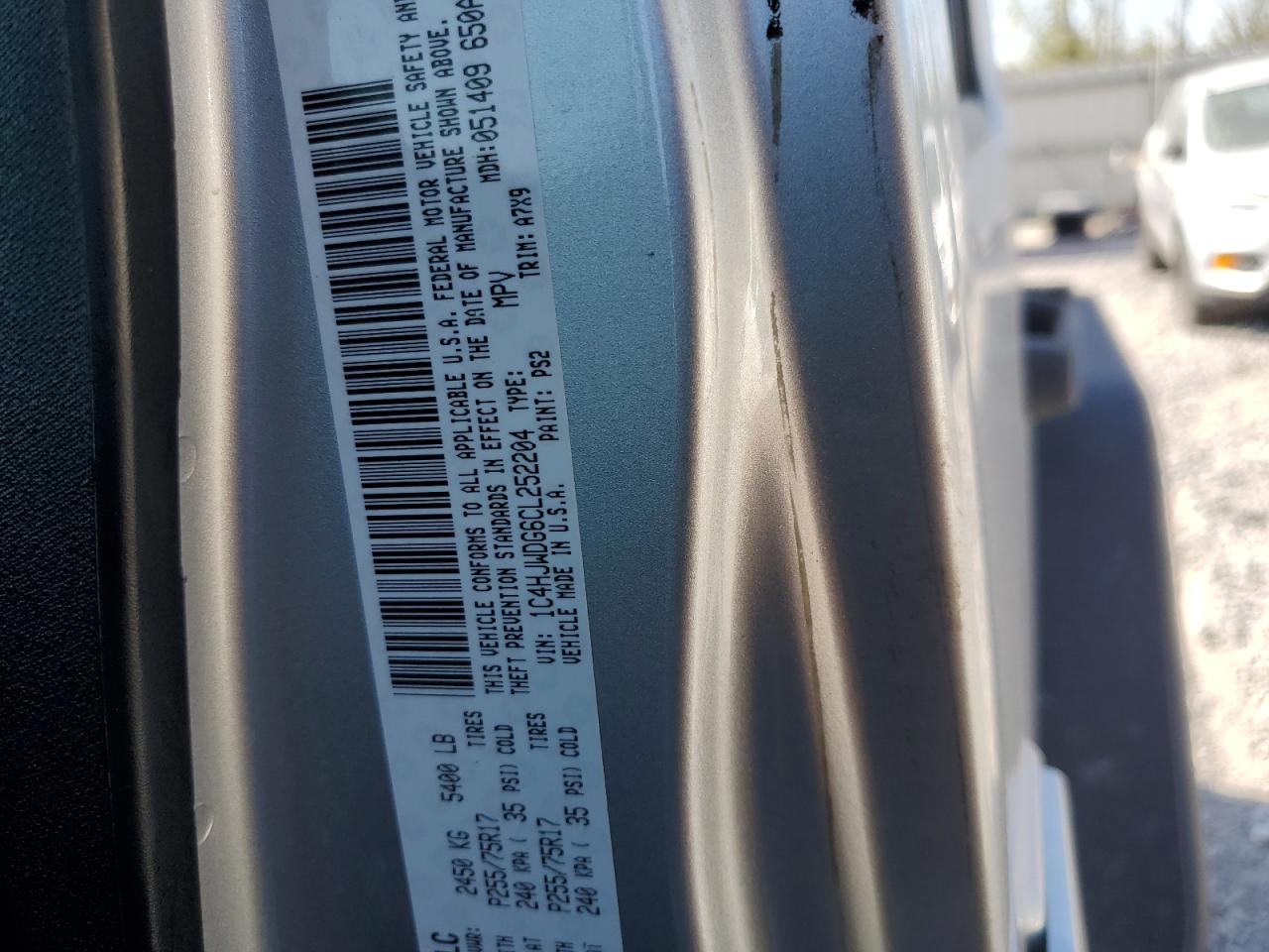 2012 Jeep Wrangler Unlimited Sport VIN: 1C4HJWDG6CL252204 Lot: 84923595