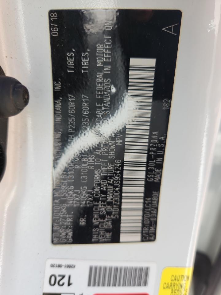 2018 Toyota Sienna Xle VIN: 5TDYZ3DC4JS954246 Lot: 84865695