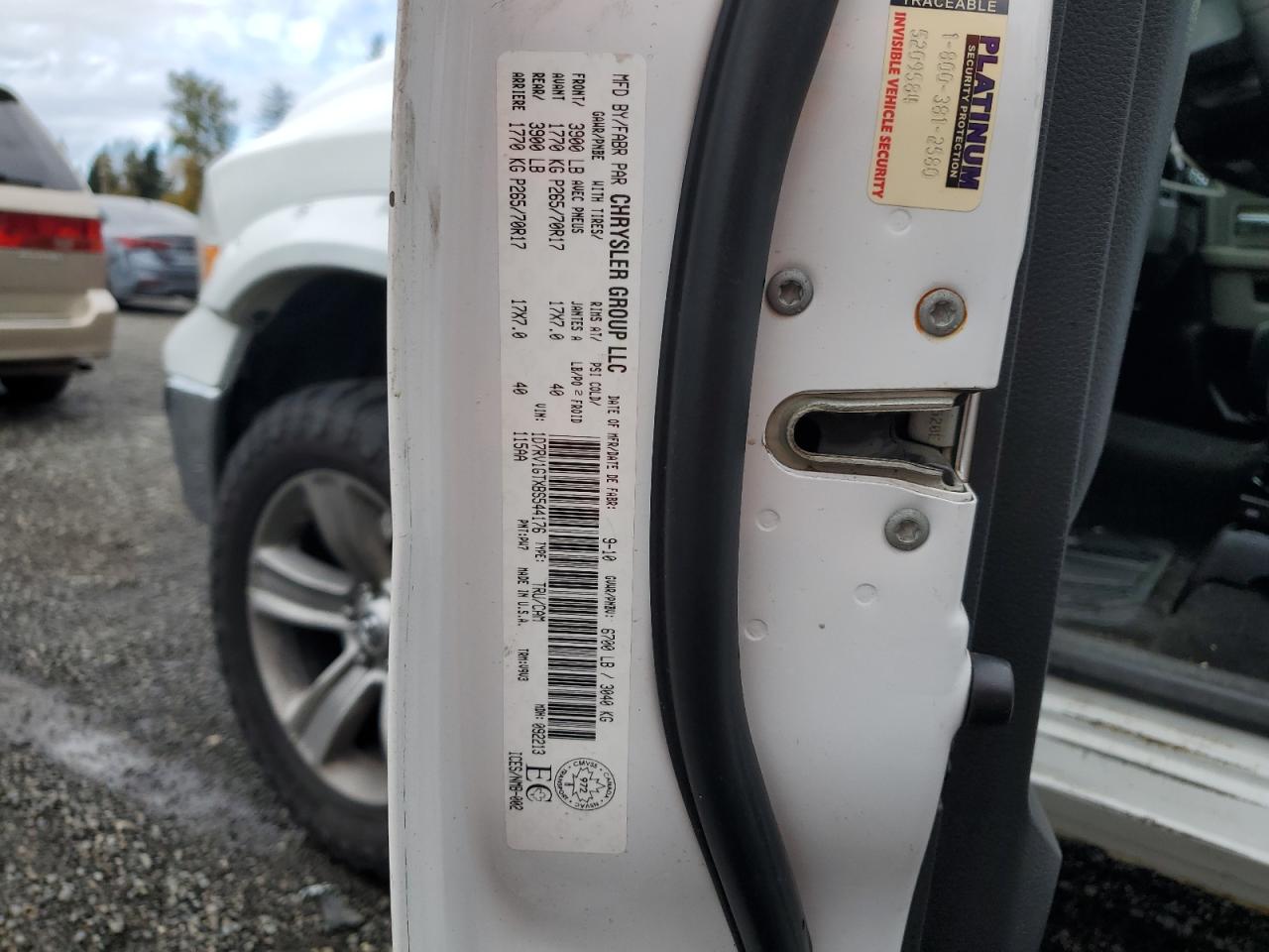 2011 Dodge Ram 1500 VIN: 1D7RV1GTXBS544176 Lot: 81951155