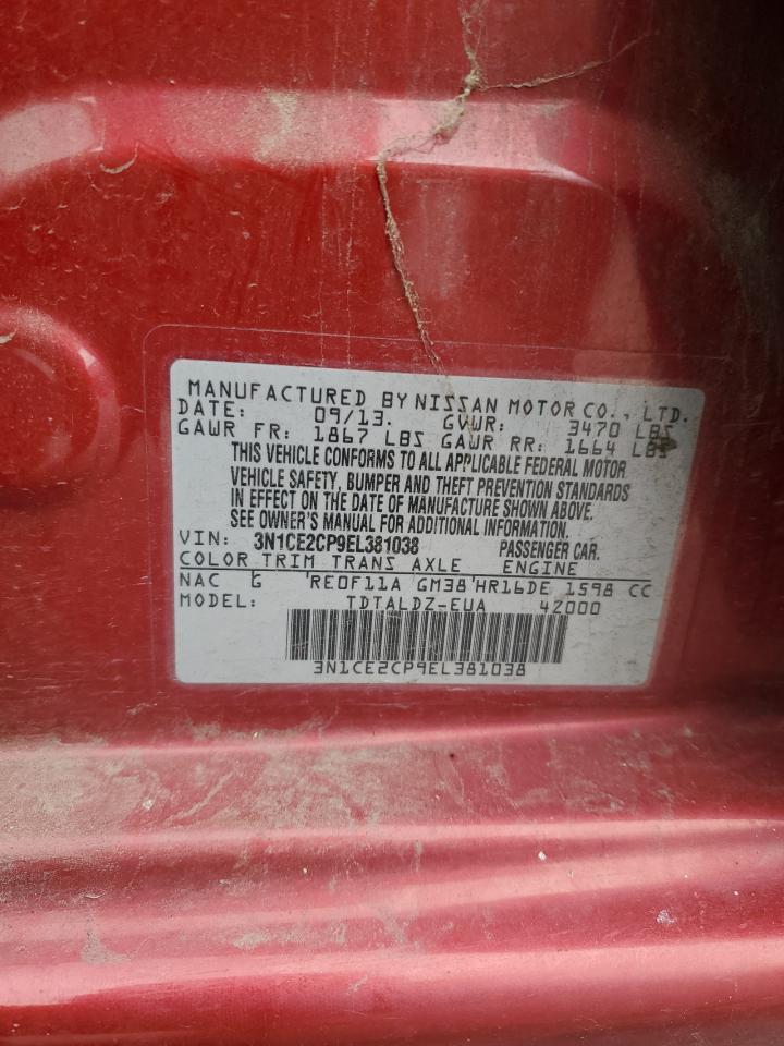 2014 Nissan Versa Note S VIN: 3N1CE2CP9EL381038 Lot: 86467155