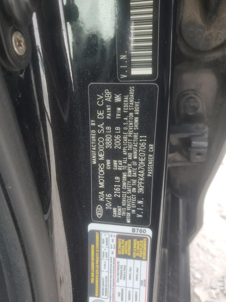 2017 Kia Forte Lx VIN: 3KPFK4A70HE070611 Lot: 85582925