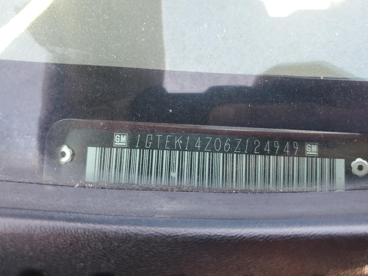 2006 GMC New Sierra K1500 VIN: 1GTEK14Z06Z124949 Lot: 84377395