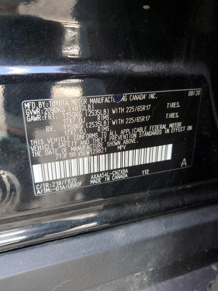 2020 Toyota Rav4 Le VIN: 2T3F1RFV5LW129821 Lot: 87078835