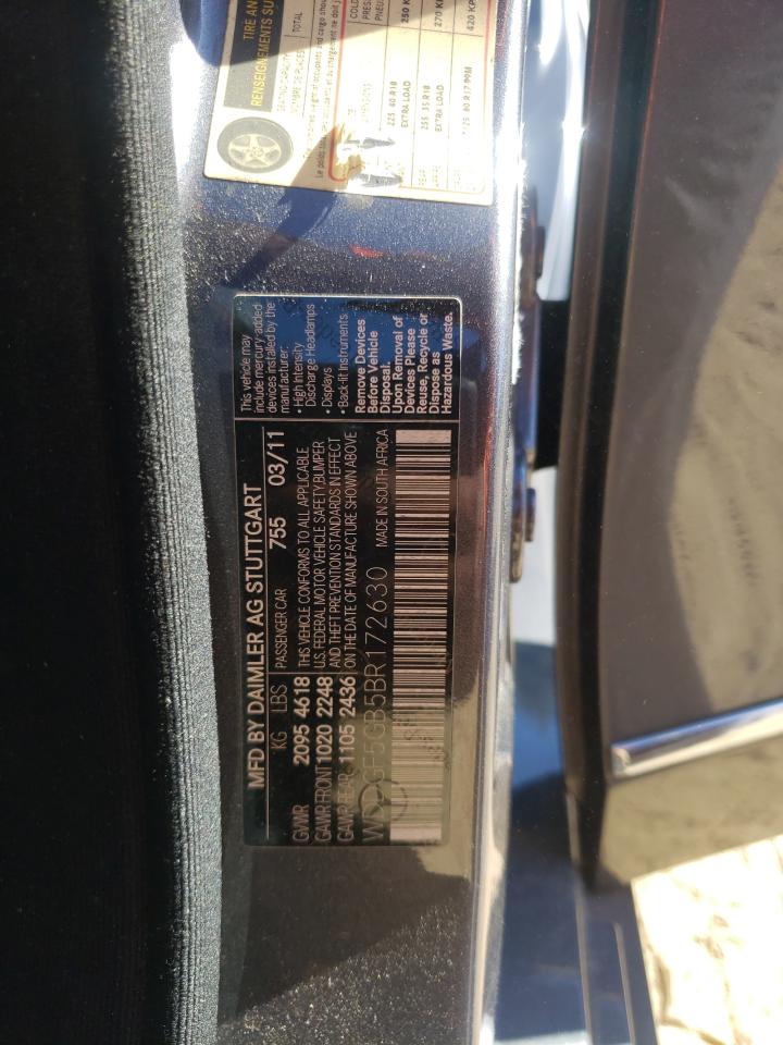 2011 Mercedes-Benz C 350 VIN: WDDGF5GB5BR172630 Lot: 82473435