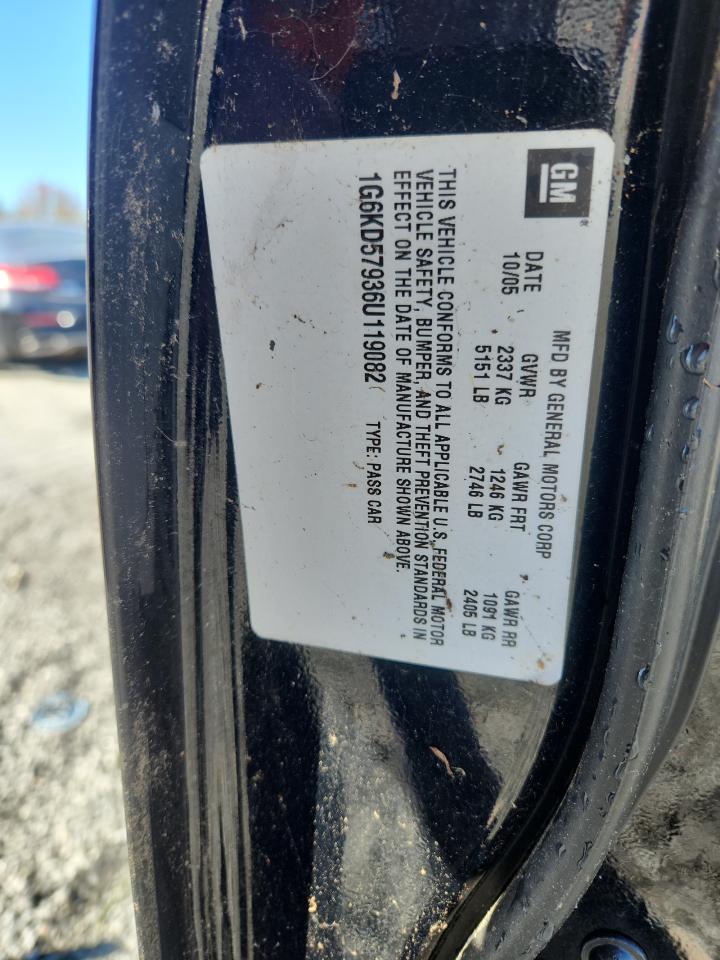 2006 Cadillac Dts VIN: 1G6KD57936U119082 Lot: 86590315