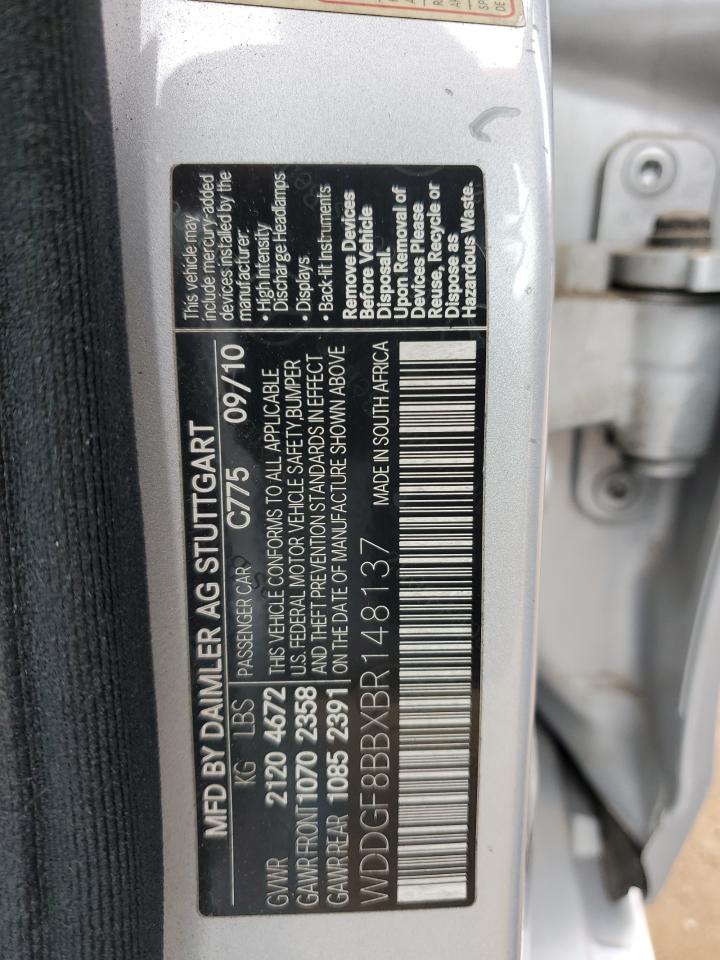 2011 Mercedes-Benz C 300 4Matic VIN: WDDGF8BBXBR148137 Lot: 82447305