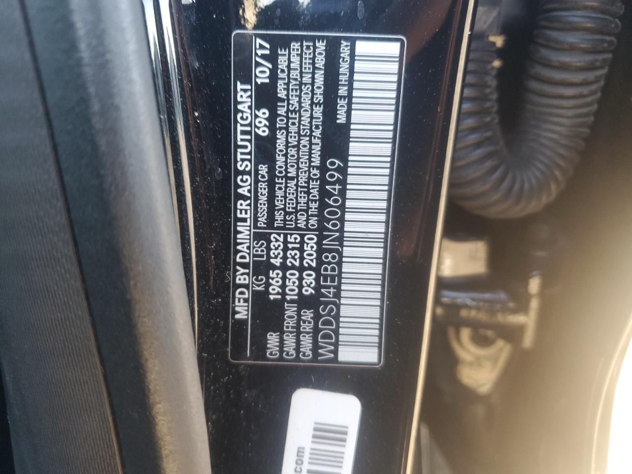 2018 Mercedes-Benz Cla 250 VIN: WDDSJ4EB8JN606499 Lot: 87403745