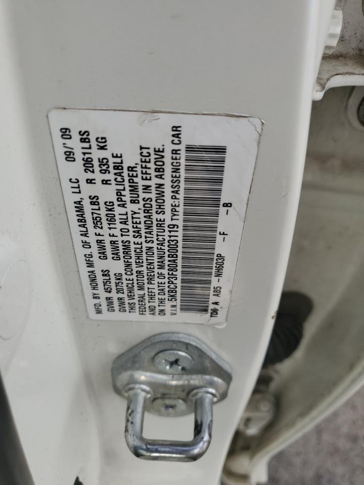 2010 Honda Accord Exl VIN: 5KBCP3F80AB003119 Lot: 86121295