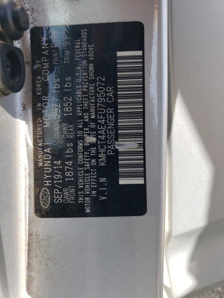2015 Hyundai Accent Gls VIN: KMHCT4AE4FU795072 Lot: 85010975