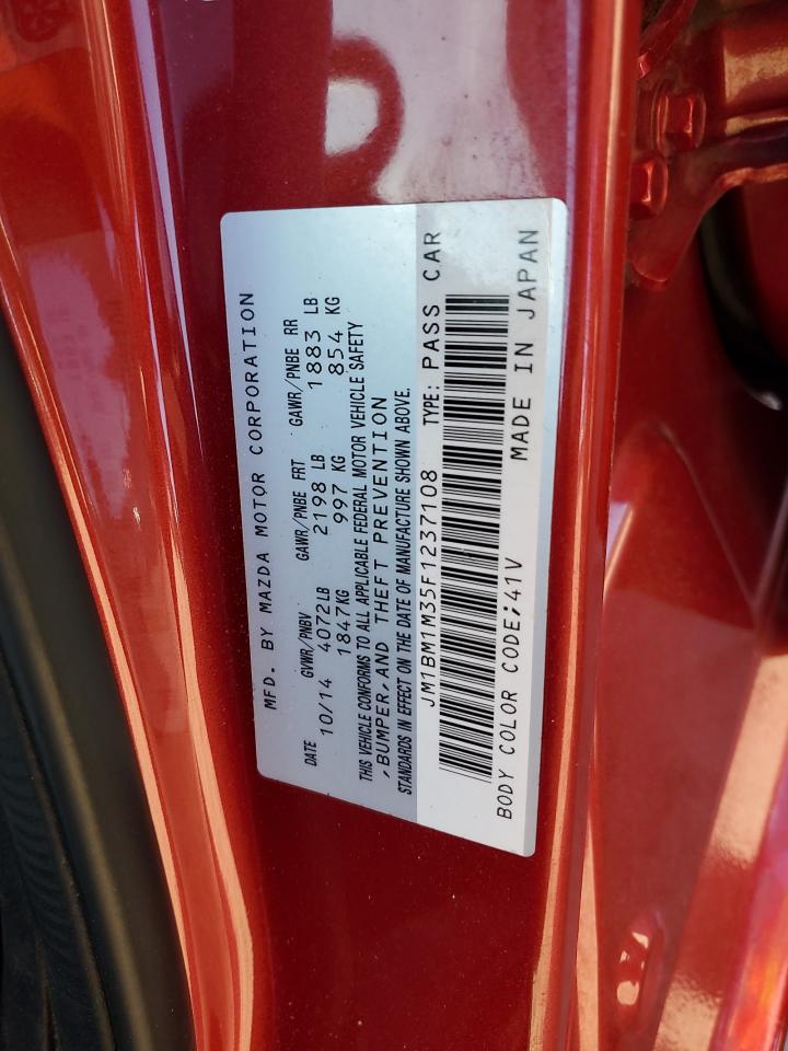 2015 Mazda 3 Grand Touring VIN: JM1BM1M35F1237108 Lot: 90854995