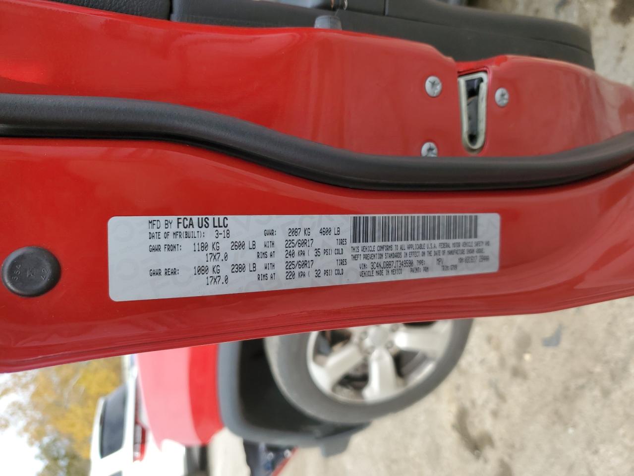 2018 Jeep Compass Latitude VIN: 3C4NJDBB7JT349590 Lot: 90056835