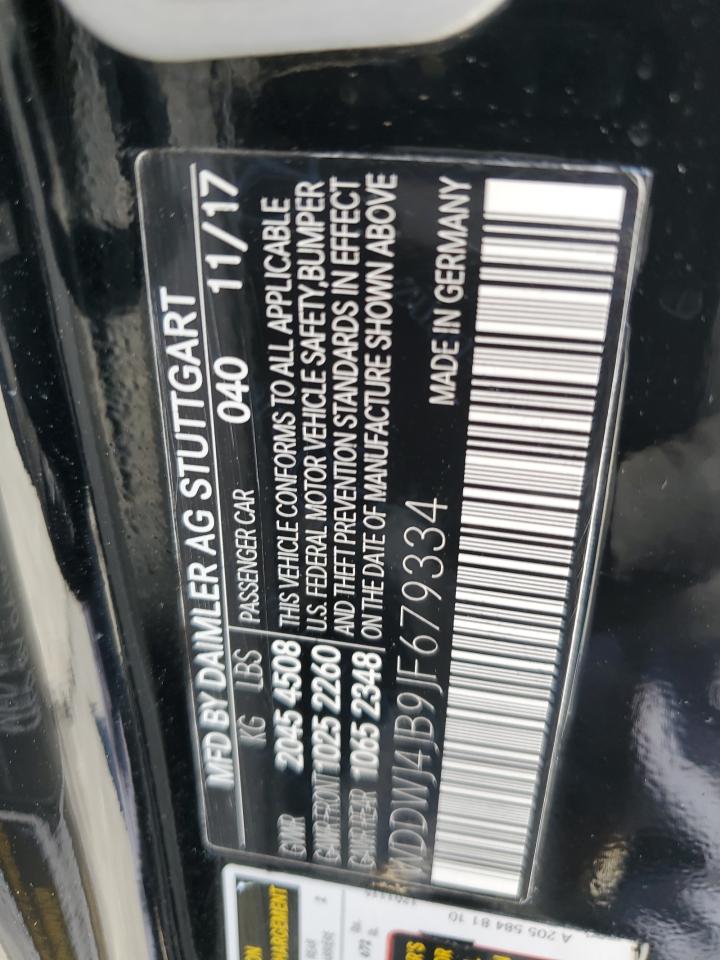 2018 Mercedes-Benz C 300 VIN: WDDWJ4JB9JF679334 Lot: 85653535