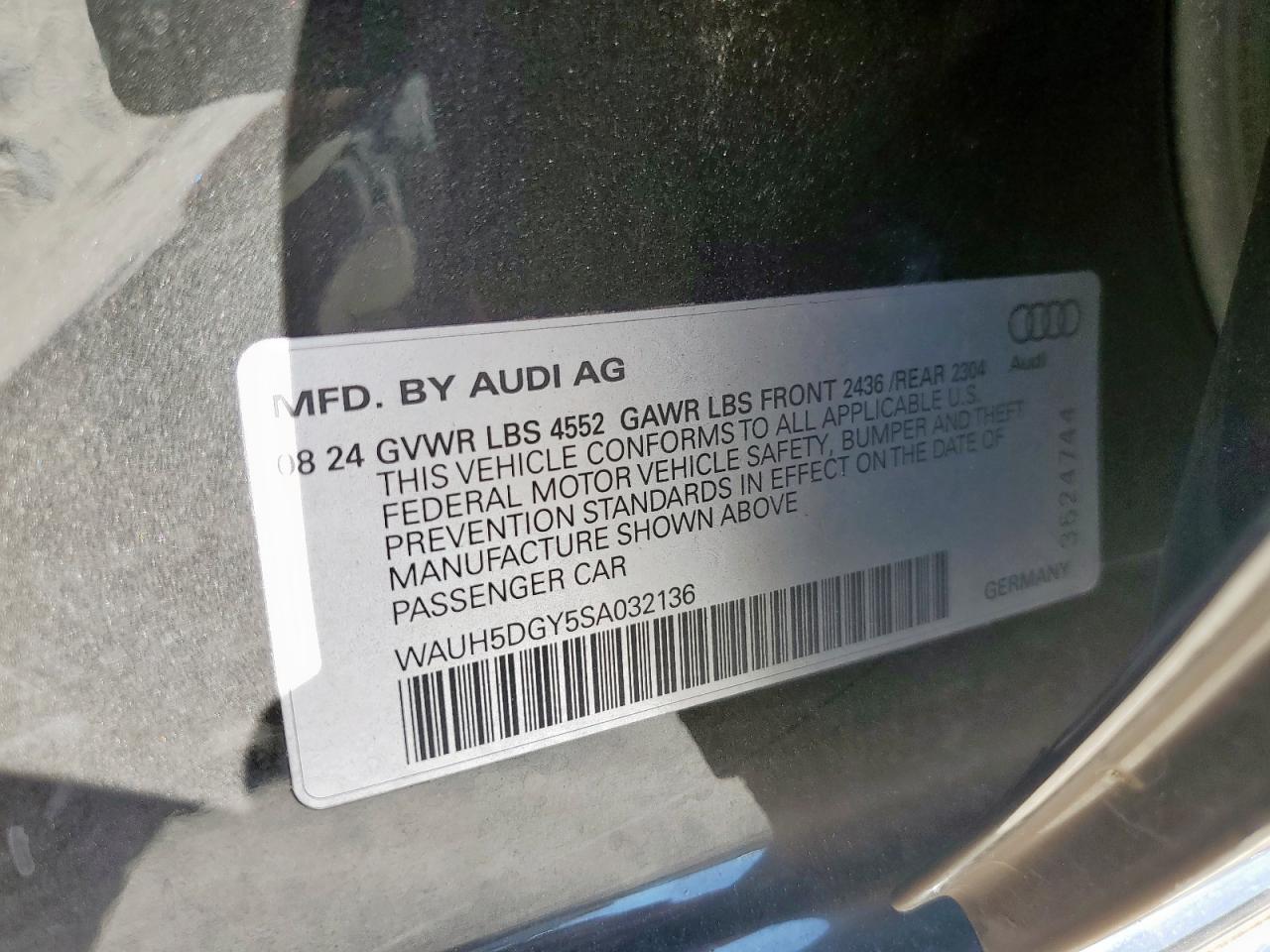 2025 Audi S3 Premium Plus VIN: WAUH5DGY5SA032136 Lot: 85578775