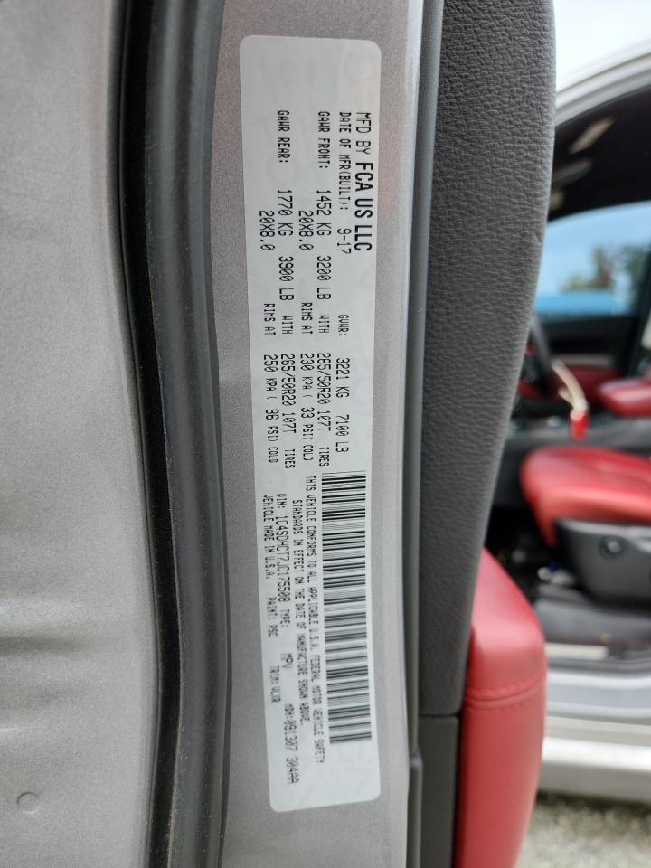 2018 Dodge Durango R/T VIN: 1C4SDHCT7JC175508 Lot: 85150855