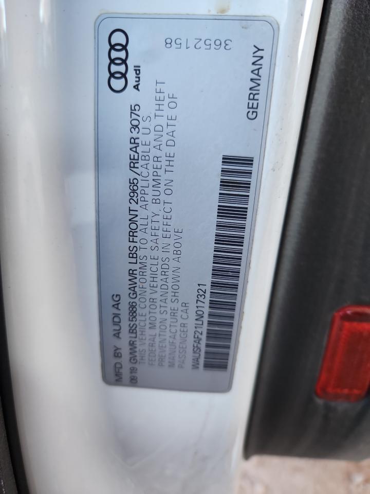 2020 Audi S7 Prestige VIN: WAUSFAF21LN017321 Lot: 82081015